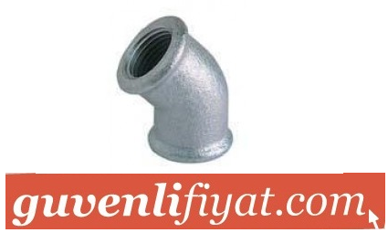 PLS 1/2 GALVANİZ 45 DERECE DİRSEK