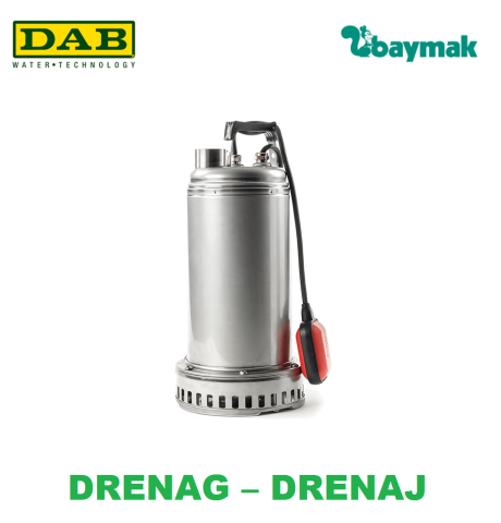 Dab  DRENAG 1000 M-NA    1 kW 220V   Paslanmaz Gövdeli Drenaj Dalgıç Pompa (AISI 316 Gövdeli)