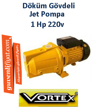 VORTEX VPJ-100 Ultra Jet 1Hp 220v  Döküm Gövdeli Jet Pompa