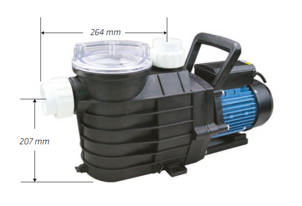 WATER SOUND -  SUPA150T 1.5 HP 380V ÖN FİLTRELİ YÜZME HAVUZ POMPASI