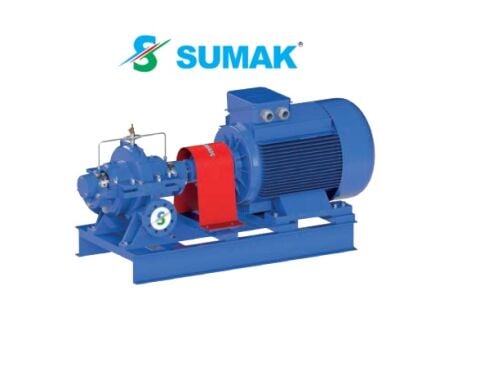 Sumak SMC310/100  90kW 380V Döküm Gövdeli Çift Emişli Yatay Santrifüj Pompa -2900 d/d