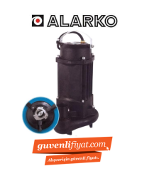 ALARKO WQCS(D) 10-19  2.5 HP 220V PARÇALAYICI BIÇAKLI ÖĞÜTÜCÜLÜ FOSEPTİK DALGIÇ POMPA