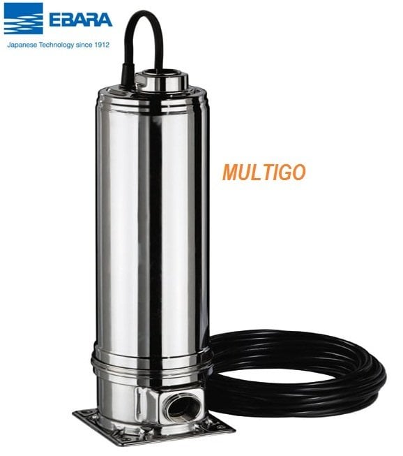 Ebara MULTIGO  M40/10    1Hp 220V  Çok Kademeli Dikey Tip Paslanmaz Çelik Santrifüj Pompa