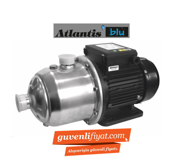 ATLANTİS MIX 7-1.1/4KM - 1.5 HP 220V PASLANMAZ ÇELİK GÖVDELİ ÇOK KADEMELİ SANTRİFÜJ POMPA