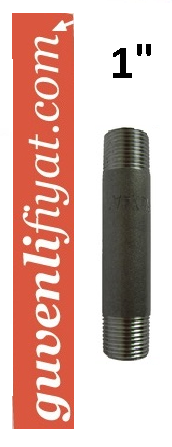 1\'\' 85 CM SİYAH BORU NİPELİ