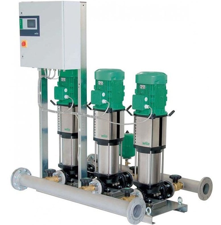 WİLO  COE3-Helix FIRST V 1608-5/16/E/S/5.5 kW -380V-3x7.5 HP- ÜÇ 3 POMPALI  ÇOK KADEMELİ  PASLANMAZ, FREKANS KONVERTÖRLÜ HİDROFOR