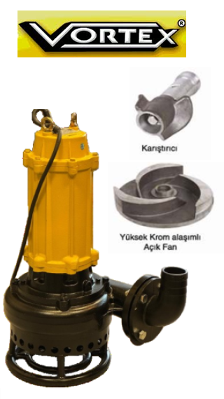 Vortex Eco KRS 32 3Hp 380v 1450d/d Karıştırıcılı Dalgıç Pompa(Kopya)(Kopya)