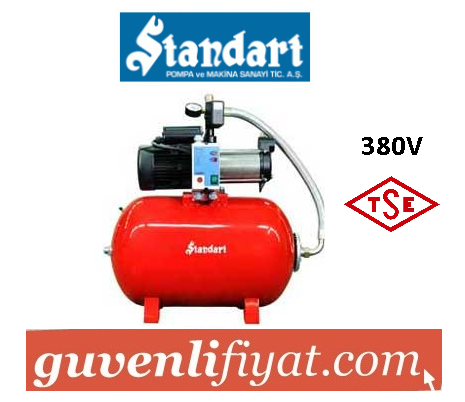 STANDART TH SBT 80/6 1.HP 380V 24 LT YATIK TANKLI PAKET HİDROFOR