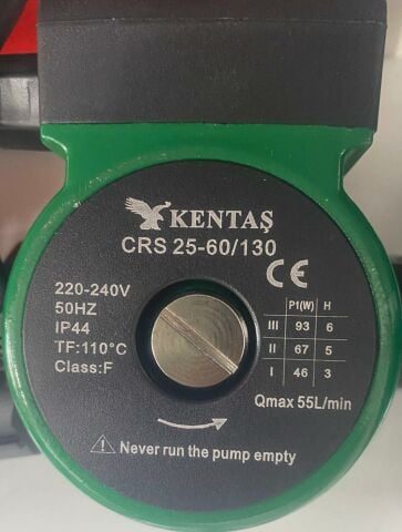 KENTAŞ CRS 25-60/130 2\'\' ÇIKIŞLI 220 V SİRKÜLASYON POMPASI