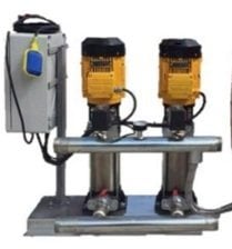 VORTEX VKP VD 9-80 T -2X3.5HP-380V- DİK MİLLİ NORİL FANLI ÇOK KADEMELİ İKİ POMPALI PAKET HİDROFOR