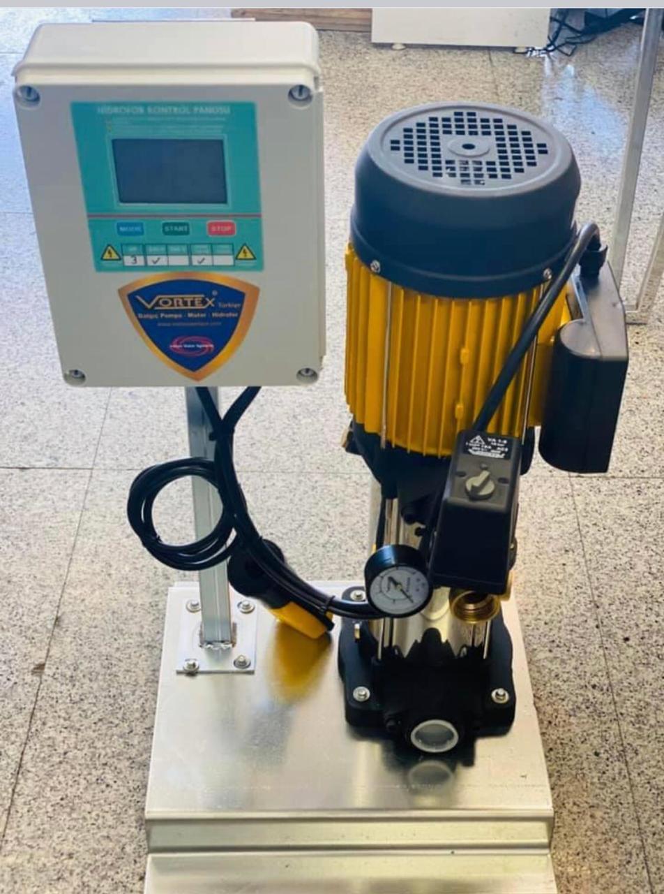 VORTEX VKP VD S/S 7-04 M -1.5HP-220V- DİK MİLLİ ÇELİK FANLI ÇOK KADEMELİ TEK POMPALI PAKET HİDROFOR