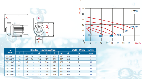 Varan Pompa Dwk037 0.5Hp 220v (AISI 304) Açık Fanlı  Paslanmaz Çelik Santrifüj Pompa