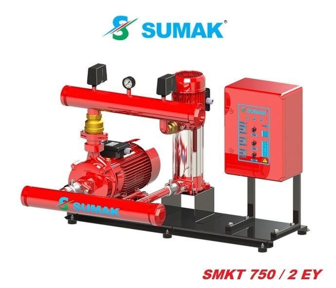Sumak SMKT 750/2 EJY  1X7.5 Hp-1X1.8 Hp  380V  Elektrikli ve Joker Pompalı Yangın Söndürme Hidroforu
