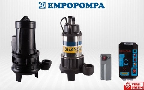 EMPO SU AYGIRI-150 MK 1.5 HP  220V BIÇAKLI PİS SU POMPASI (PANOSUZ)