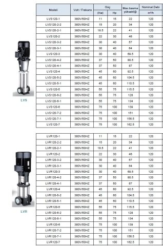 LEO  LVS45-13-2       60HP  380V    DİKEY MİLLİ  PASLANMAZ  ÇELİK ÇOK  KADEMELİ  İNLİNE  POMPA