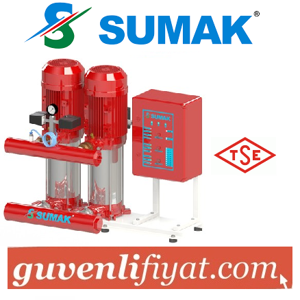 SUMAK SHT 12 B 400/7 EEY 2x4 HP 380V ÇİFT POMPALI ELEKTRİKLİ YANGIN HİDROFORU
