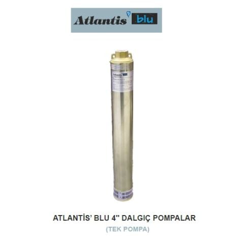 Atlantis Blu 4SD322-1.5   2Hp   4'' Tek Motorsuz Dalgıç Pompa (Kademe-Çıplak Pompa)
