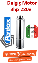 PENTAX 4MPE 30 3HP 220V Dalgıç motoru İtalyan Malı (motor)