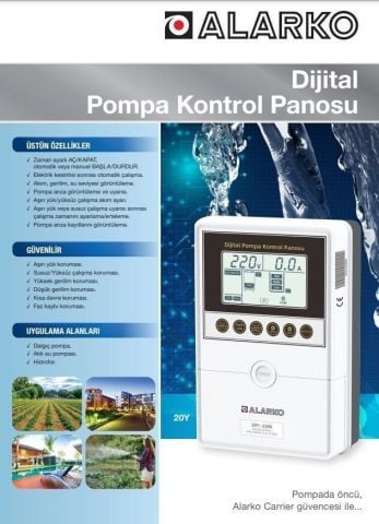 Alarko D1 7500 TRIFAZE 1.5hp - 10hp 380v Dijital Dalgıç Pompa Hidrofor Kontrol Panosu (Elektronik)
