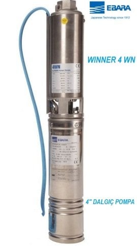 Ebara 4WN3-8/0.55T OF  0.75Hp 380V   4'' Derinkuyu Dalgıç Pompa (Motor+Pompa)