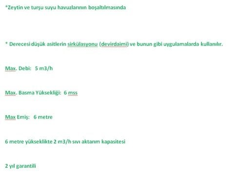 Altınay  AZ-SP    550W 220V  Zeytin Yağı Turşu Suyu Salamura Pompası