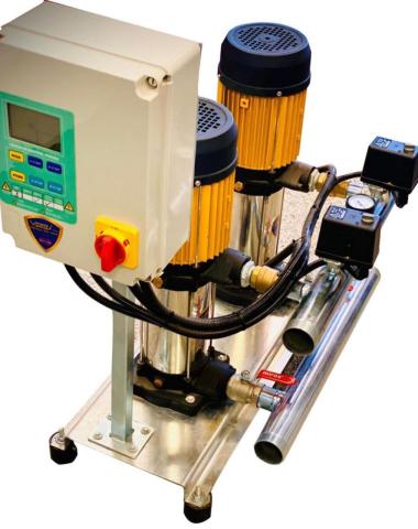 VORTEX VKP VD S/S 9-08 M -2X4HP-220V- DİK MİLLİ ÇELİK FANLI ÇOK KADEMELİ İKİ POMPALI PAKET HİDROFOR