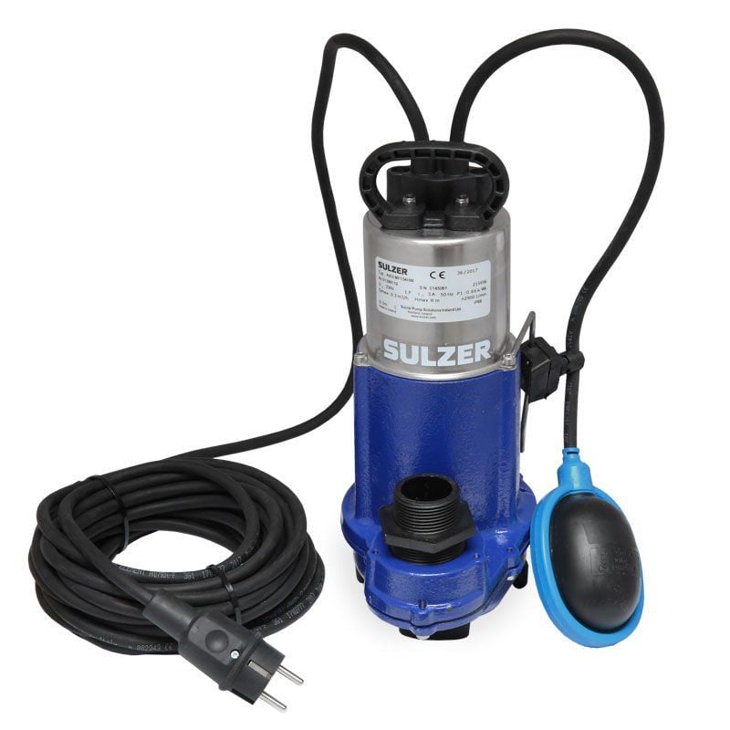 Sulzer MF 324 WKS 0,53kw (0,75hp) 220v Açık Fanlı Pis Su Dalgıç Pompa