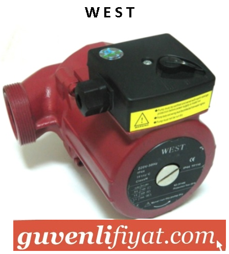 WEST 50/180 2\'\' ÇIKIŞLI 220V 3 HIZLI SİRKÜLASYON POMPASI