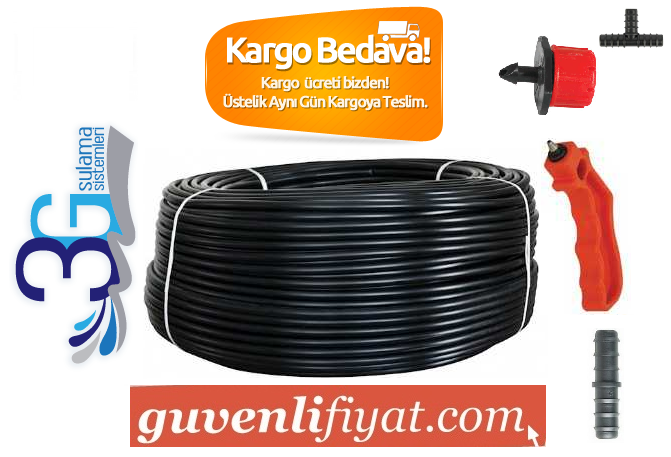 16 MM  DELİKSİZ DÜZ DAMLAMA BORUSU  PAKET 4