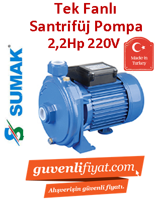 SUMAK SM220 2.2Hp 220v Tek Fanlı Santrifüj Pompa