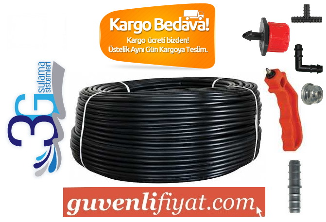 ​​​​16 MM DELİKSİZ DÜZ DAMLAMA BORUSU  PAKET 6