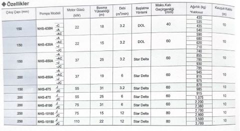 Sakuragawa NHS-10150-J 110KW Endüstriyel Karıştırıcılı Tip Dalgıç Pompa