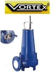 VORTEX DRAGON 150 T  -1.5 HP 380V- DÖKÜM GÖVDELİ  PASLANMAZ ÇELİK BIÇAKLI ÖĞÜTÜCÜLÜ PİS SU DALGIÇ POMPA