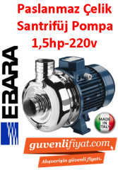 EBARA DWO 150 M 220V 1.5HP Paslanmaz Çelik Açık Fanlı Santrifüj Pompa