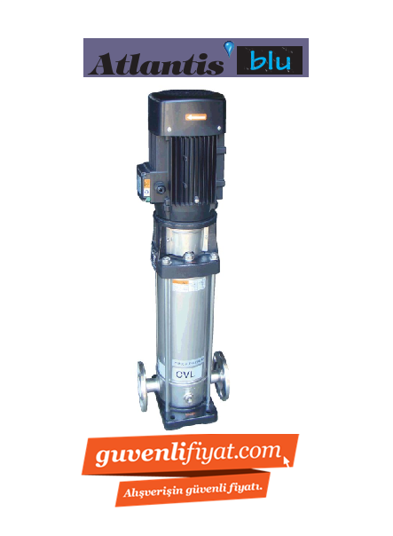 ATLANTİS CVL 2.5-30KM 2.HP 220V DİK MİLLİ ÇOK KADEMELİ İN-LİNE TİP KOMPLE PASLANMAZ ÇELİK POMPA