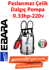 EBARA OPTIMA 0,33HP 220V Paslanmaz Çelik Drenaj Dalgıç Pompa