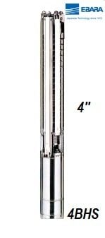 Ebara 4BHS4 36/30   4Hp 380V   4'' Komple Paslanmaz Derinkuyu Dalgıç Pompa (Motor+Pompa)