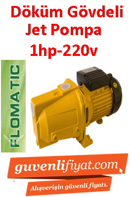 FLOMATİK JET 100M 1HP 220V Döküm Gövdeli Jet Pompa