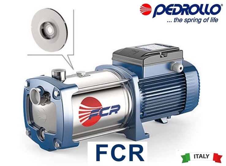 Pedrollo  FCR 90/5 (TRF)   1.5 Hp 380V  Komple Paslanmaz Yatay Kademeli Pompa