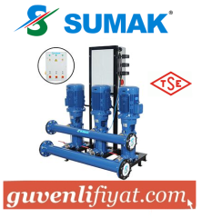 SUMAK SHT65/2C 3x50 HP 380V ÜÇ POMPALI TAM OTOMATİK PAKET HİDROFOR