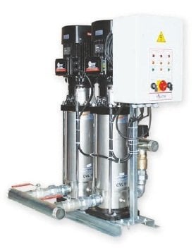 WATER SOUND 2CVL 5-20T -2X4 HP-380V- İKİ POMPALI KOMPLE PASLANMAZ ÇELİK DİK MİLLİ İNLİNE PAKET HİDROFOR