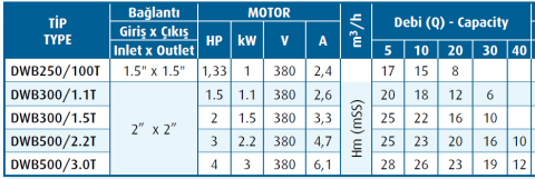 Varan Pompa DWB 250/100T 1kw-1.33hp (AISI 304) Komple Paslanmaz Çelik Santrifüj Pompa