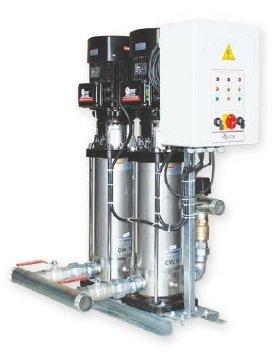 WATER SOUND 2CVL 10-6T -2X3 HP-380V- İKİ POMPALI KOMPLE PASLANMAZ ÇELİK DİK MİLLİ İNLİNE PAKET HİDROFOR