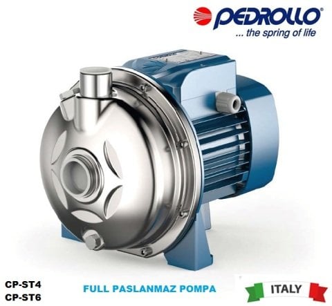 Pedrollo  CPm 180 - ST6    1.5 Hp 220V  Full Paslanmaz Tek Kademeli Pompa