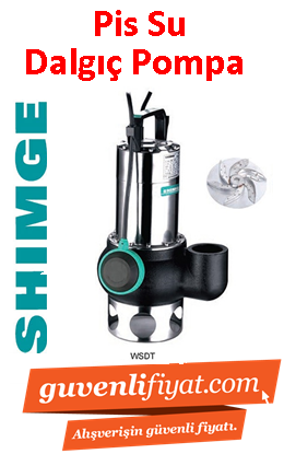 SHIMGE WSD 55/35 T 0.75HP 220V Paslanmaz Gövdeli Pis Su Dalgıç Pompa