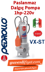 PEDROLLO VXm 10/50-ST 220V 1HP Paslanmaz Gövdeli Foseptik Dalgıç Pompa