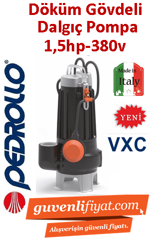 PEDROLLO VXC 15/45-N 380V 1.5HP Döküm Gövdeli Foseptik Dalgıç Pompa