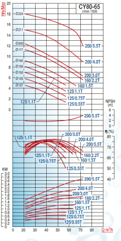 Varan Pompa CY80-65-160/2.2T 3hp (1500 d/d) Komple Paslanmaz Çelik (AISI 316) Kaplinli Santrifüj Pompa