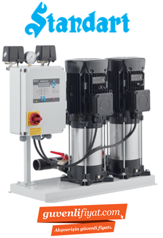 Standart TH 2xSBT-V 80/5 1hp 380v Çift Pompalı Tam Otomatik Paket Hidrofor