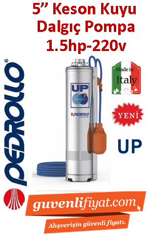 PEDROLLO UPm 2/5-GE 220V 1.5HP 5\'\' Keson Kuyu Dalgıç Pompa